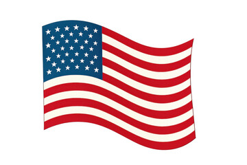 Obraz premium United states national flag waving, representing patriotism and national identity on a transparent background