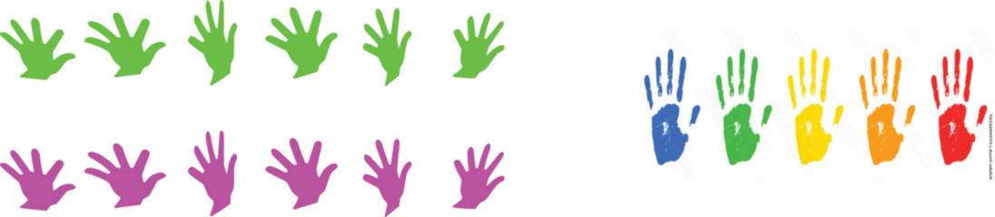 Abstract geometric composition with vibrant color palette