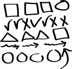 Abstract geometric design with bold colors and text elements