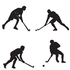 Hockey game icon with black background