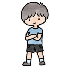 Watercolor student, children.  illustration