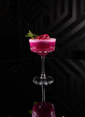 cocktail with strawberry