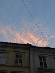 sunset in the city