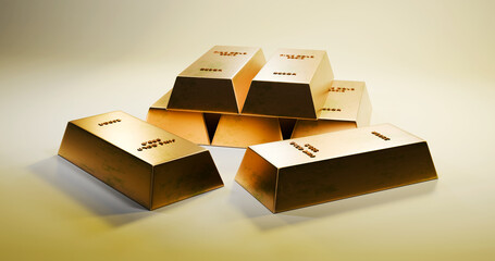 Elegant Gold Bullion in Warm Light