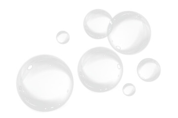 Floating bubbles with shiny reflections and a soft transparent glow. Perfect for overlays in your designs. 