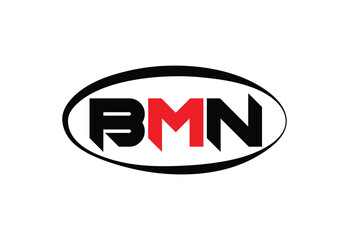 BMN Abstract Modern Lettermark Logo Design. Monogram brand identity abstract logo.