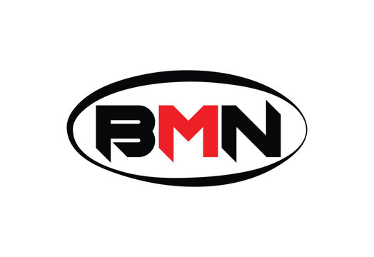 BMN Abstract Modern Lettermark Logo Design. Monogram brand identity abstract logo.