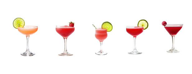 Collection of Daiquiri isolate on transparent background