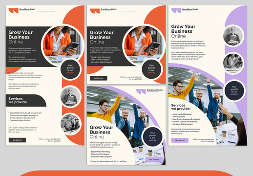 Clean Corporate Social Media Layout Set