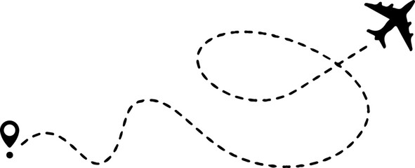 plane line black plane icon fly vector illustration