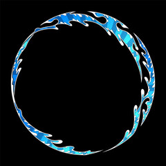 Rotating Tribal water splash frame