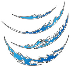 Tribal racing with a water splash theme