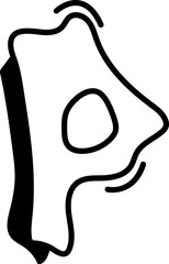 Abstract illustration of the letter P in a unique, artistic design