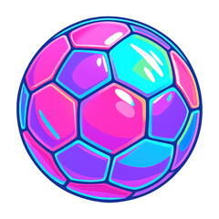Fototapeta premium PNG Vibrant colorful soccer ball