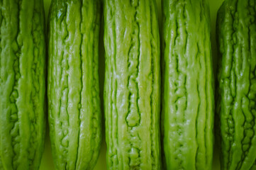 Textures of bitter gourds