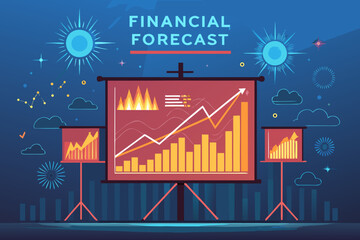 Fototapeta premium Bold Financial Forecast Presentation With Premium Digital Asset Suitable for Design