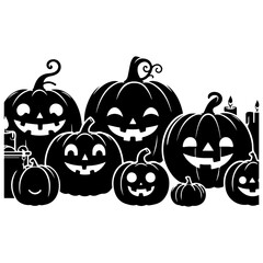 halloween pumpkin with halloween pumpkins silhouette 