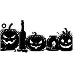 halloween pumpkin on a black background vector