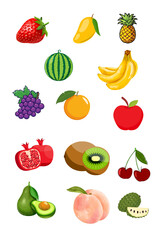 Fruits images with white background 