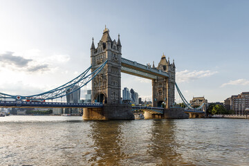Fototapeta premium Tower Bridge over River Thames with city skyline