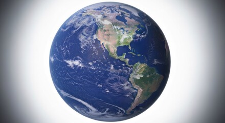 Fototapeta premium Earth from space view, North & South America continents