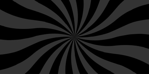 Abstract shine black and gray spiral sunset ray cartoon pop sunburst wallpaper. minimal summer spiral line diagonal vintage summer poster design.	
