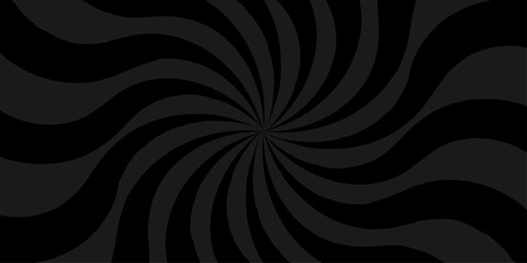 Fototapeta premium Abstract shine black spiral sunset ray cartoon pop sunburst wallpaper. minimal summer spiral line diagonal vintage summer poster design. 