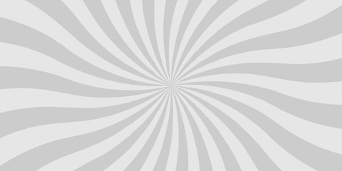 Abstract shine white and gray spiral sunset ray cartoon pop sunburst wallpaper. minimal summer spiral line diagonal vintage summer poster design.	
