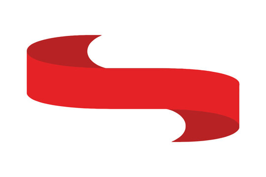 Red banner vector illustration graphic element ribbon scroll design art