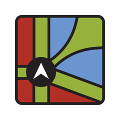 Location or map pin icon symbol. vector illustration