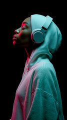 Fashion portrait of confident model posing outdoors in urban location, wearing elegant minimal outfit, captured with natural light and soft tones expressing sophistication and poise.