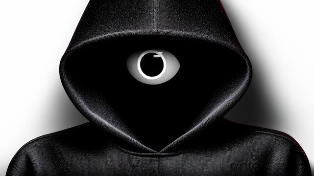 Black hooded sweatshirt with dark empty face and mysterious figure black hoodie creating eerie and intriguing secretive atmosphere