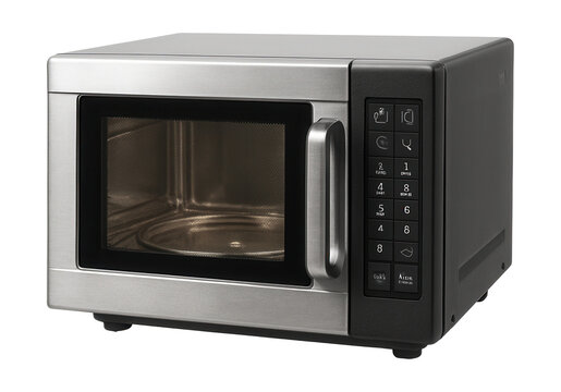 A robust microwave with a sturdy design, ideal for small cafe use.