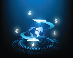 Financial analysis  money transfer  global currency exchange