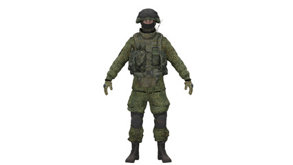 3d rendering russian infantry military