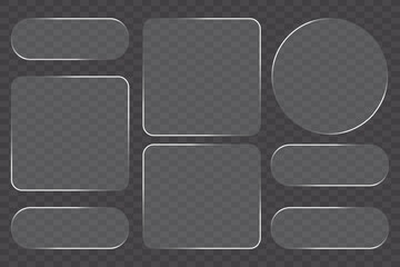 Transparent Glassmorphism Dashboard Layout with Rounded Panels and Modern Infographic Blocks