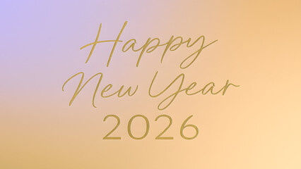Elegant golden happy new year 2026 greeting