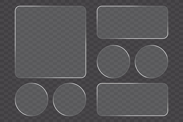 Modern Glassmorphism Template with Transparent UI Boxes and Abstract Infographic Layout