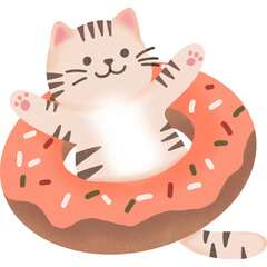 Cat and donut