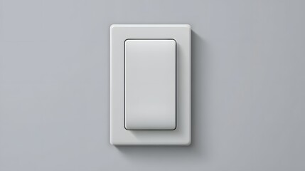 Minimalist rectangular light control panel mounted flush against a plain background surface