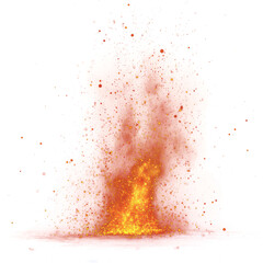 Abstract Orange Powder Explosion