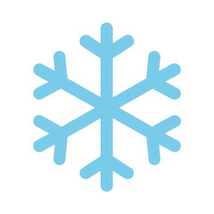 Obraz premium PNG Simple blue snowflake illustration.