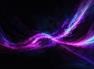 Obraz premium An abstract digital art piece depicting swirling, glowing energy forms. Hints of vibrant blues and purples dance across a dark space, creating a sense of movement and cosmic beauty.