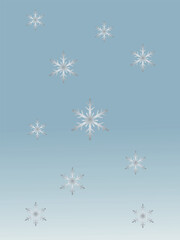 Silver Snowflakes Background
