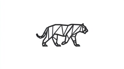 Obraz premium Geometric tiger silhouette