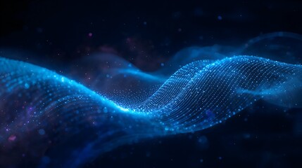beautiful abstract blue background image with glowing wave patterns, luminous, wallpaper, futuristic