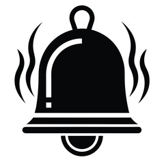 Ringing Bell Icon Symbolizing Notification Alert Alarm and Sound Message