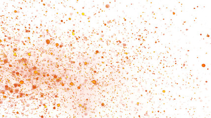 Abstract Orange and White Cloud with Dots