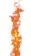 Fiery Column of Orange and Yellow Flames