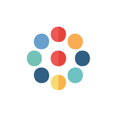 Colorful abstract geometric circle patterns in modern style. Perfect for backgrounds, posters, digital art, decoration, branding, and contemporary graphic design projects.